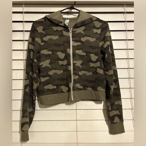 Alternative Apparel Camo Zip Up Hoodie